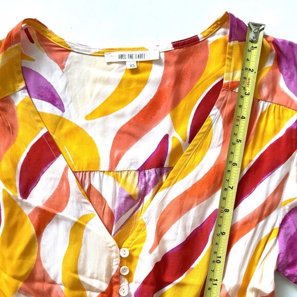 Anthropologie Abel the label ATL Swish Maxi High Low Dress Flutter Slv - Picture 12 of 13